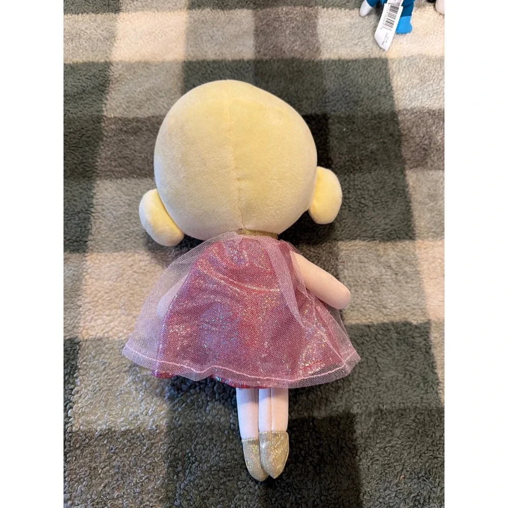 Carters Blonde Plush Doll Pink‎ Glitter Tulle Dress Gold Shoes Soft Toy 2023